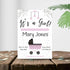 Personalized Girl Buggy Baby Shower Invite